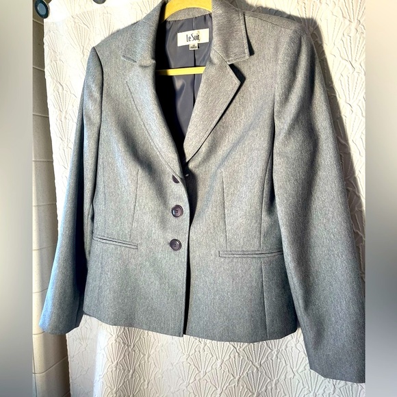 Le Suit Jackets & Blazers - Le Suit women’s light blue grey business casual blazer 10